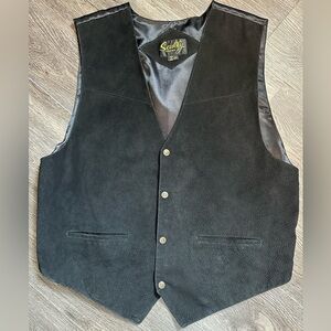 Scully Men's Black Suede Vest XXL
